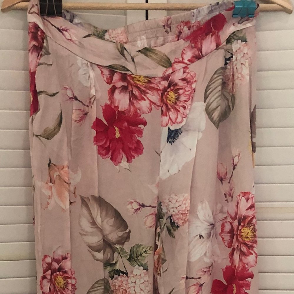 Floral Silk Pants